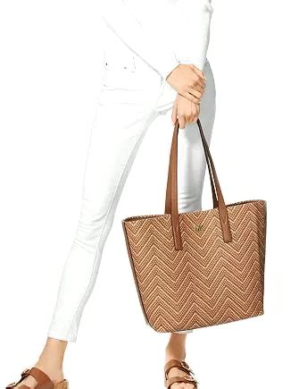 michael michael kors junie chevron leather tote|Michael Michael Kors Junie Large Leather Tote .